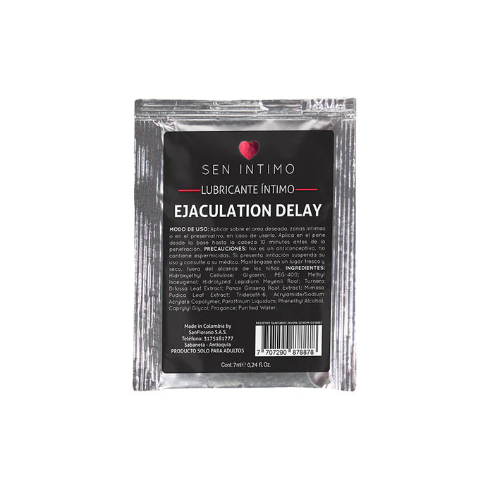 Lubricante Íntimo Ejaculacion Delay Sachet x7ml - Elixir